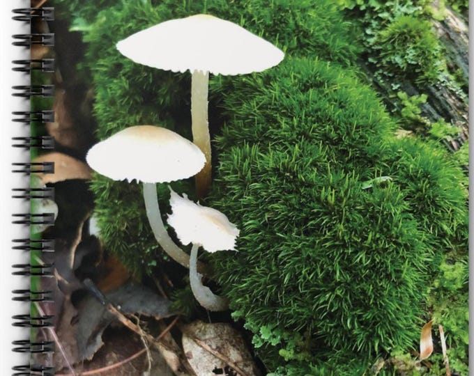 Mushroom Photo Spiral Notebook - Ruled Line, Nature Lover Hunting Log Book - Life Journal & More