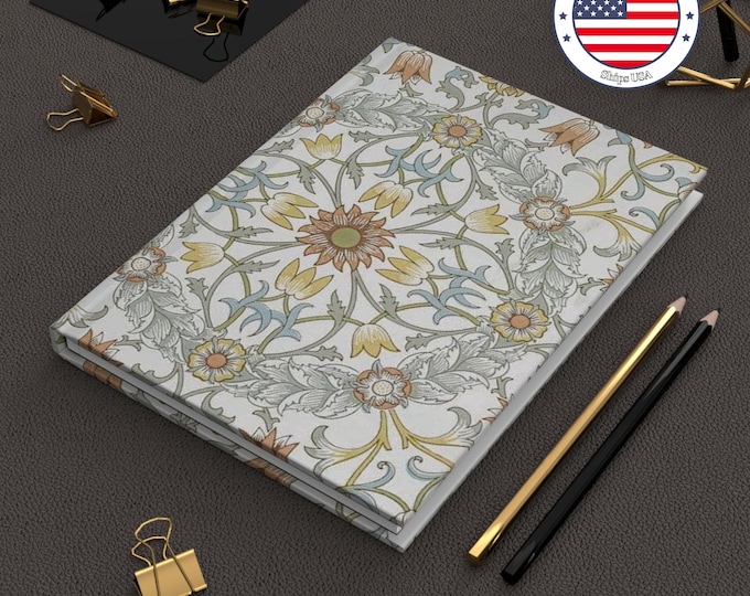 William Morris Hardcover Journal: Vintage Floral Art Notebook