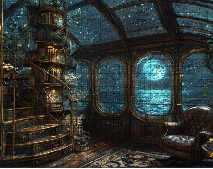 Sailor's Ocean View Jigsaw Puzzle: Oak Wood, 500 or 1000 Pieces