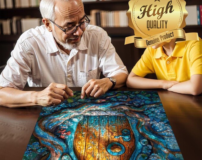 Custom Magical Fantasy Doorway Wooden Jigsaw Puzzle - Enhance Focus, Relaxation & Cognitive Skills - Unique Design, Wall Decor - Gift Idea