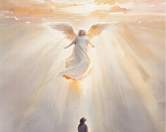 Angel Visit Diamond Painting Kit: DIY Home Decor Canvas Art