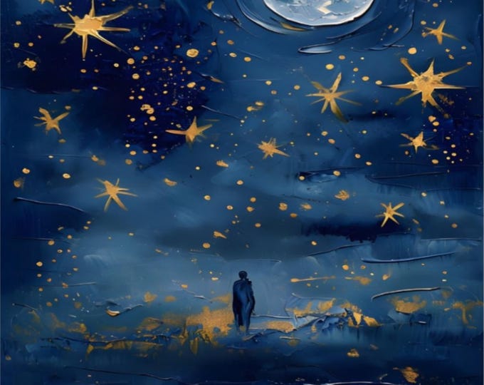 Moonlight Night Paint by Numbers Kit: Framed DIY Art Set