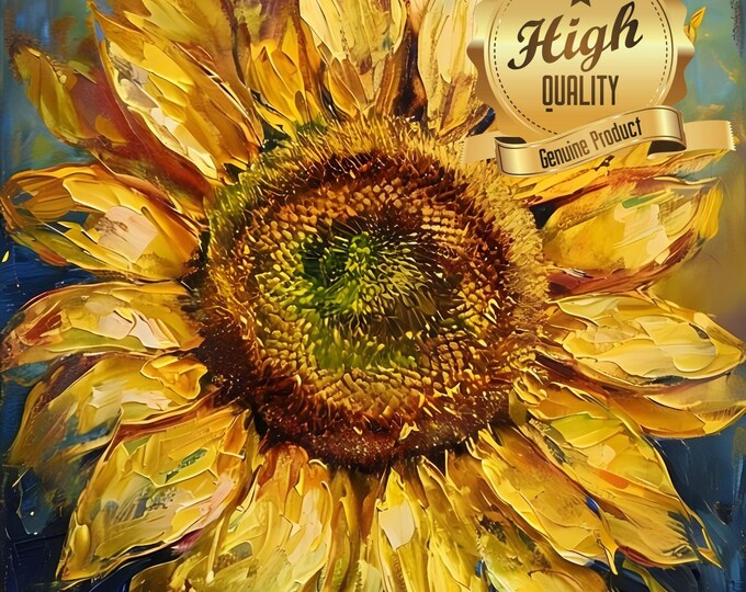 Puzzle, Sunflower Oil Painting, 500 Pieces, 1000 Pieces, Unique Jigsaw, Family, Adults, Oak Wood Puzzle, Wooden Jigsaw Puzzle, Gift