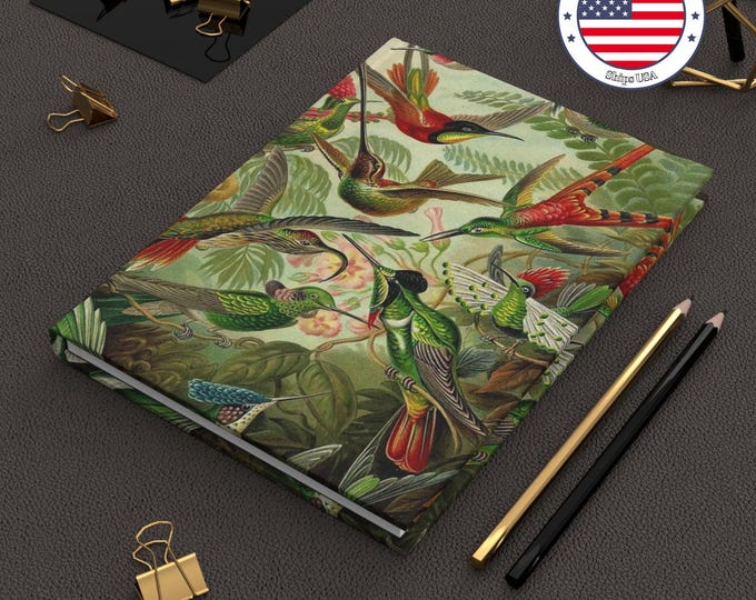 Hummingbirds Hardcover Journal: Vintage Nature Diary, Sketchbook