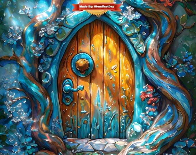 Paint by Numbers, Secret Doorway, Paint by Number Kit for Adults, Painting of a Fantasy Door, Colorful Painting, Includes Everything!
