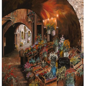 Canvas Paint by Numbers Kit with Stand, DIY, Guido Borelli, Vintage Antique Art Design, Craft Art Kit, PBN, Canvas Print, Color by Number