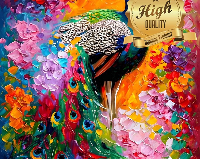 Puzzle, Peacock, Wooden Jigsaw Puzzle, 500 Pieces, 1000 Pieces, Unique Jigsaw, Family, Adults, Wooden Jigsaw Puzzle, Oak Wood Puzzle,