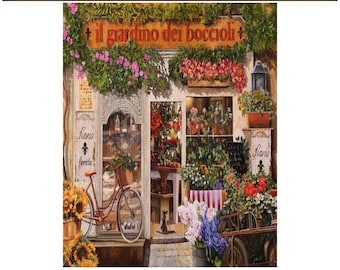 DIY Diamond Art Kit: Guido Borelli Vintage Garden Design (16x20, No Frame)
