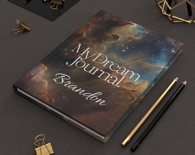 Cosmic Dream Journal | Personalized Hardcover Diary, Writing Journal, Gift for Graduates, Creative Planner, Meditation Notebook
