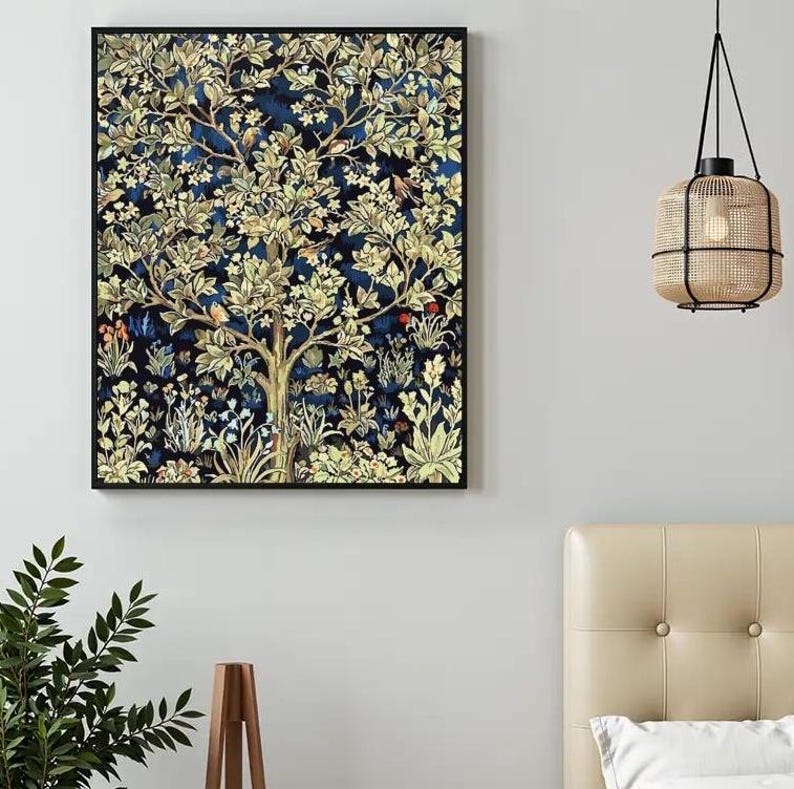 William Morris Tree of Life Diamond Painting Kit: DIY Home Decor - Etsy