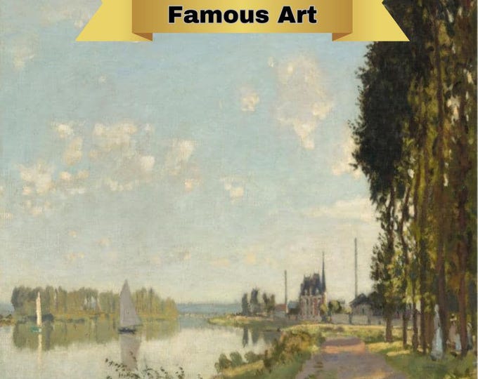 Claude Monet Argenteuil Paint by Numbers, Framed Art Kit with Stand, Vintage Art Kit, Adult Craft, Famous Art, Color by Number, PBN