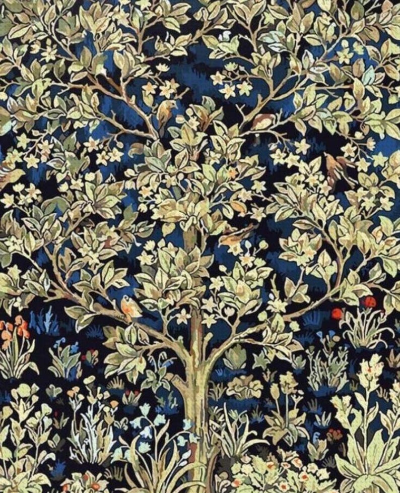 William Morris Tree of Life Diamond Painting Kit: DIY Home Decor - Etsy