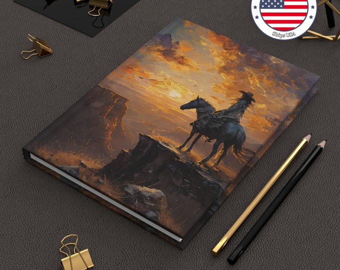 Sunset Cowgirl Journal: Western Horse Lover's Diary - Perforated Pages