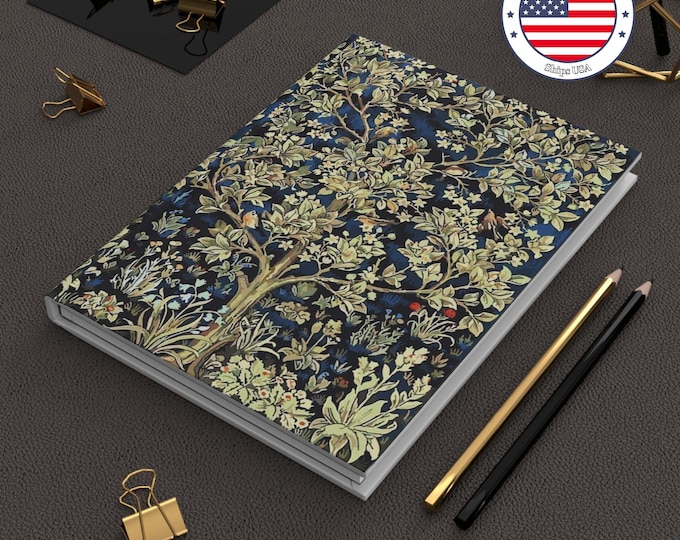 William Morris Tree of Life Journal: Vintage Art Hardcover Notebook