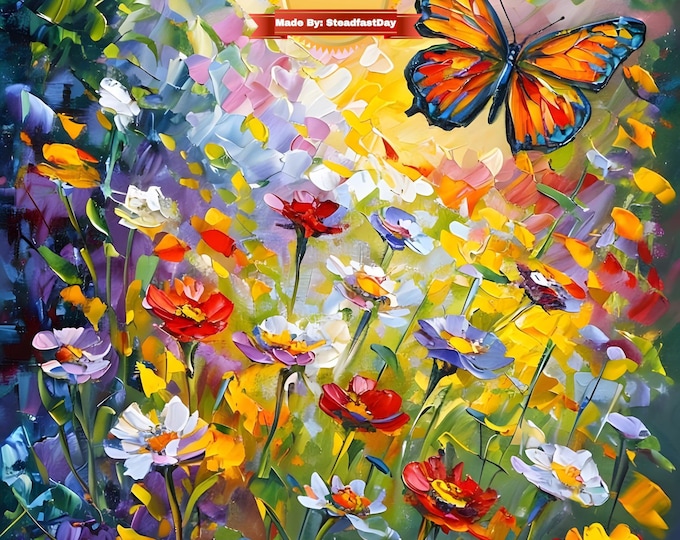 Paint by Numbers, Butterfly, Paint by Number Kit for Adults, Painting of a Butterfly with Vibrant Background, Includes Everything!
