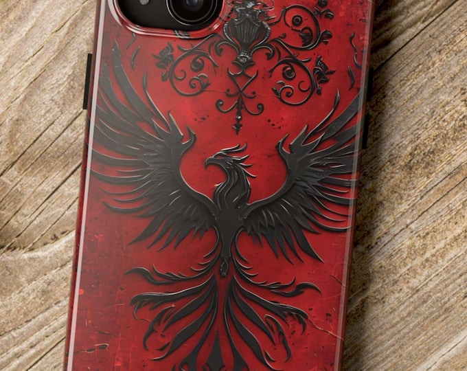 Gothic, Phoenix, Phone Cases, Phoenix Asian Inspired Design, Tough Protective Cover, Fantasy Gothic Accessories, Unique Gift for Gothic