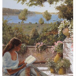 Framed Canvas Paint by Numbers Kit with Stand, DIY, Guido Borelli, Vintage Antique Art Design, Craft Art Kit, PBN, Canvas Print, PBN