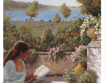 Framed Canvas Paint by Numbers Kit: Guido Borelli Vintage Art (16x20)