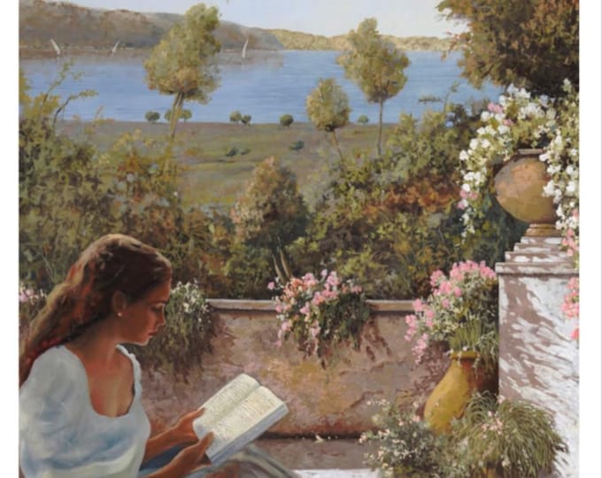 Framed Canvas Paint by Numbers Kit: Guido Borelli Vintage Art (16x20)