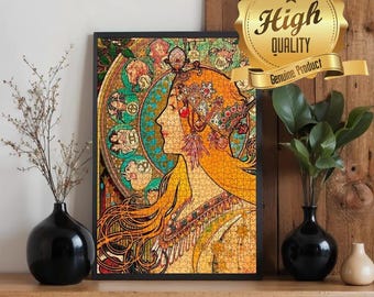 Alphonse Mucha Zodiac Puzzle | 500 or 1000 Piece Wooden Jigsaw