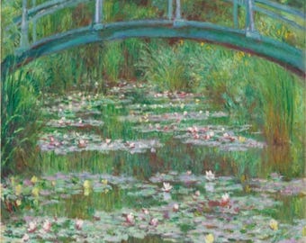 Framed Monet Paint by Numbers Kit: Japanese Footbridge (16x20)