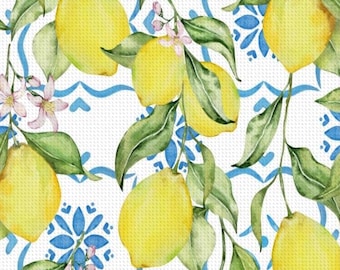 Lemons Diamond Painting Kit, Chinoiserie Home Decor, DIY 16x20