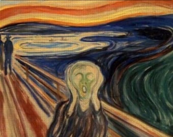 Edvard Munch's 'The Scream' Diamond Painting Kit - DIY Craft, Art Kit, Hand Poured Glue