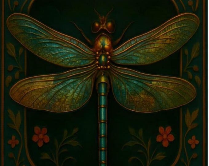 Steampunk Dragonfly Diamond Painting Kit: DIY Craft Gift