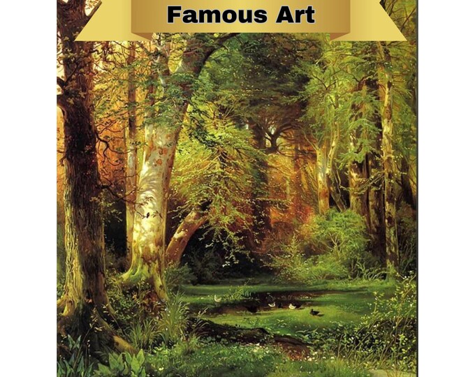 Paint by Numbers, Forest Scene, Thomas Moran, Framed with Stand, Full Kit, Famous Art, Color by Number, Free Shipping