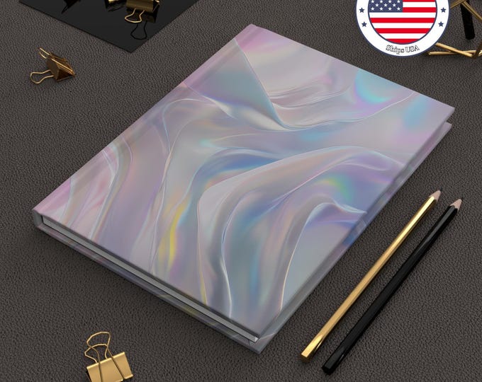 Iridescent Hardcover Journal: Personalized Elegant Notebook