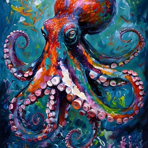 Octopus Wooden Jigsaw Puzzle: 500 or 1000 Piece Sea Life Design