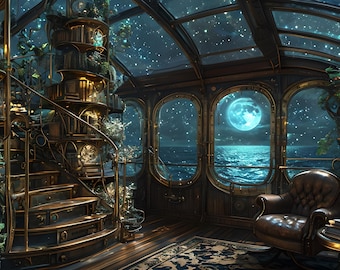 Full Moon Ocean View Diamond Painting Art Craft Kit