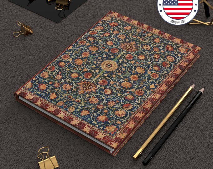 William Morris Floral Hardcover Journal: Vintage Art Design