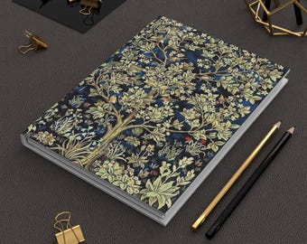 Vintage Tree of Life William Morris Hardcover Journal Matte, Notebook, Diary, Sketchbook, Planner, Bullet Journal, Stationery
