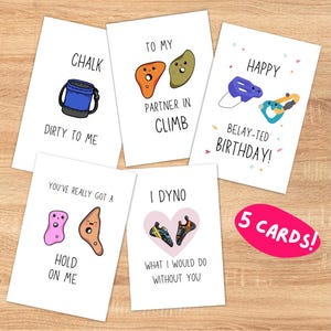 Bundel rotsklimkaarten, instant printables voor Valentijnsdag, verjaardagen, jubilea, buitenliefhebbers, klimmers Boulderen cadeau-idee