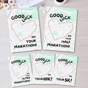 Set mit 5 Laufevents Glückskarten - Versand in 5K und 10K zum Selbstdrucken auf der Karte