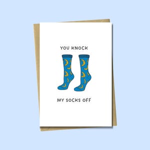 Tarjeta de felicitación "Acalorada rivalidad" (impresión digital) "Me dejas sin calcetines", "Luna azul sobre Brooklyn", "Scott Hunter Kip", "Smoothie de plátano extra"