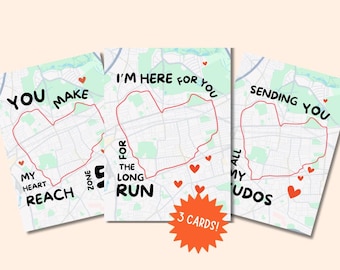 Strava Heart Map Valentine’s Day Card for Runners & Cycling Lovers (Digital Download)