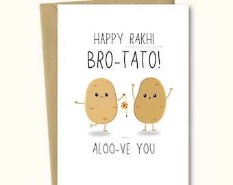 兄弟への面白いラキカード | Bro-tato Potato Pun（デジタルダウンロード）