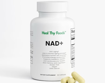Suplemento de NAD+ con quercetina y resveratrol, 60 cápsulas