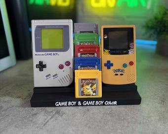 GameBoy Classic & Game Boy Color Display Stand | Holds 5 Game Cartridges | Retro Nintendo Organizer