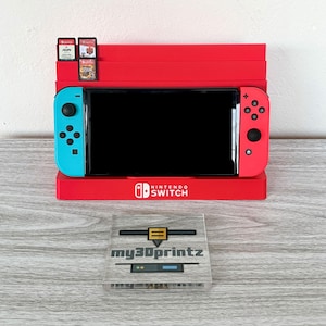 Nintendo Switch Displayställ med 20x Spelkassethållare 3D-printad Spelorganisatör