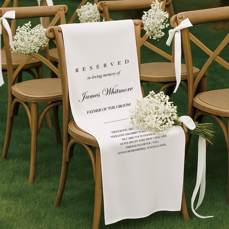 Reserved Seating Signs Wedding Chair Etsy