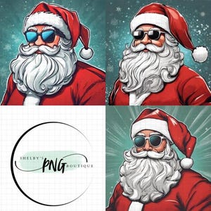 Santa Claus Holiday PNG | Festive Santa png | Christmas Santa PNG | Holiday Santa PNG | Merry Christmas | Cool Santa digital download
