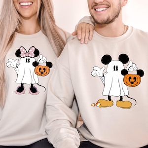 Mickey And Friends  Halloween Ghost Sweatshirt, Mickey Ghost Sweatshirt, Halloween Hoodie, Mickey Autumn Sweatshirt, Spooky Season Sweater