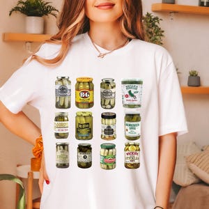Vintage Canned Pickles T-Shirt, Pickle Shirt, Pickle Jar Tee, Foodie Shirt, Vintage Comfort Colors Shirt, Women Christmas Gif