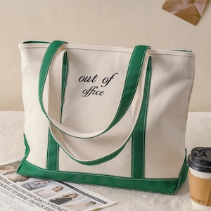 Gestickte personalisierte Einkaufstasche, Segeltuch-Einkaufstasche, benutzerdefinierter Text-Tasche, Geschenk für sie, Geschenk für Mutter, Brautjungfer Geschenk, Brautgeschenk, Reisetasche