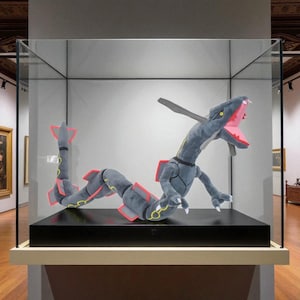 Peluche Anime Nero Lucido Rayquaza 30" Drago Peluche Bambola - Foto 5