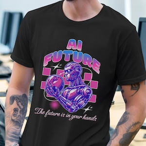 AI Future T-Shirt, Creative Tech Innovator Tee, Futuristic Software Engineer Gift, Digital Creator Apparel