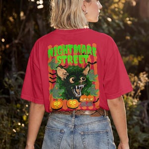 Nightmare Street Ghosts T-shirt, Halloween Ghost Pumpkin Design, Spooky Season Streetwear Gift Top